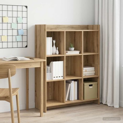 vidaXL Bibliothèque 9 niveaux 87,5 x 30 x 111 cm Bois d'ingénierie (1/5)