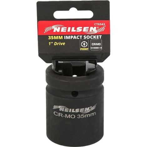 Neilsen 1" Drive Standard Shallow Square Metric Single Impact Socket 35mm (1/2)