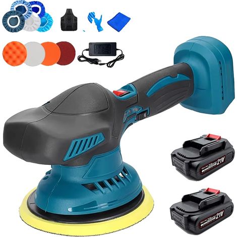Polisseuse de voiture sans fil, 6 vitesses réglables, batterie de 10000 mAh, Avec 2XBattery (1/2)