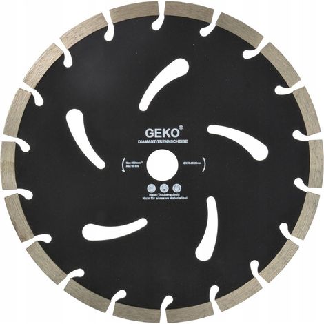 Geko Disco diamantato segmentato 230 mm nero taglio cemento