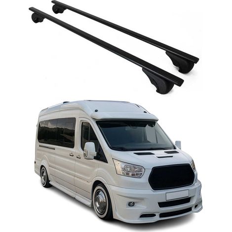OMAC Dachträger Querträger für Ford Transit 2015-2026 – Abschließbar – Max. 75 kg – 2 Stangen Stahl Schwarz (1/5)