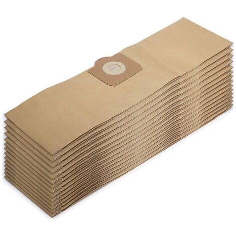 Lot de 10 Sacs pour Karcher wd3 Premium wd3s wd3p 6.959-130.0 mv3 wd 3.200 6.904-051.0 A2504 A2604 Poussière Papier Poubelle Sachet Aspirateur (1/2)