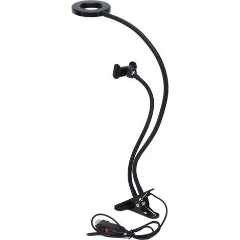 Éclairage en direct pour téléphone portable, 3 couleurs, Angle réglable, multifonction, alimentation USB, anneaux pour Selfie