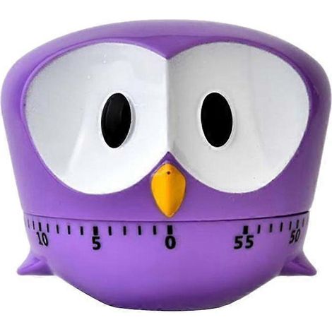 Minuteur de cuisine en forme de hibou pour la maison, minuteur de cuisine manuel avec compte à rebours (couleur aléatoire) (1/5)