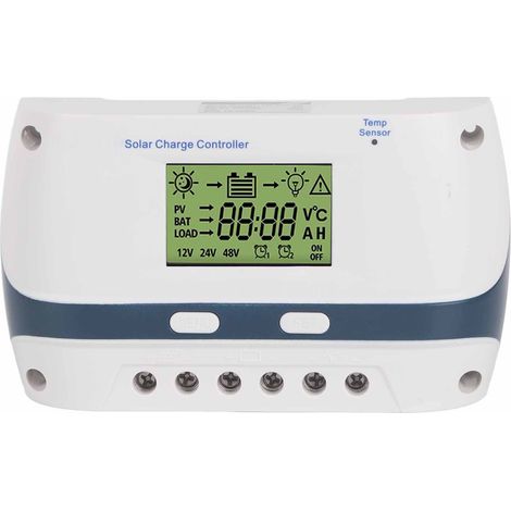 Régulateur de charge solaire PWM 50A 12V 24V 48V pour camping-cars et voiliers, contrôleur de batterie à modulation de largeur d'impulsion, dispositif de gestion d'énergie photovoltaïque robuste et po (1/5)