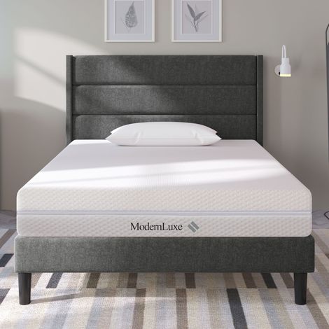 Matelas mousse froide 90 x 200cm 20cm 2 / 3,7 zones ergonomiques poignées housse lavable fermeture éclair