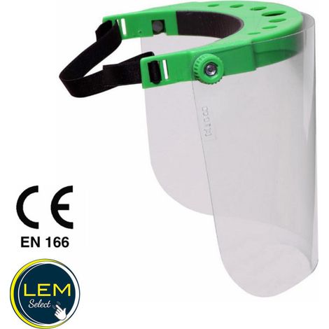 Visière de protection réglable en polycarbonate (1/4)
