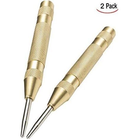 Lot de 2 Pointeau Automatique pour Métal ou Bois (Doré) (1/5)