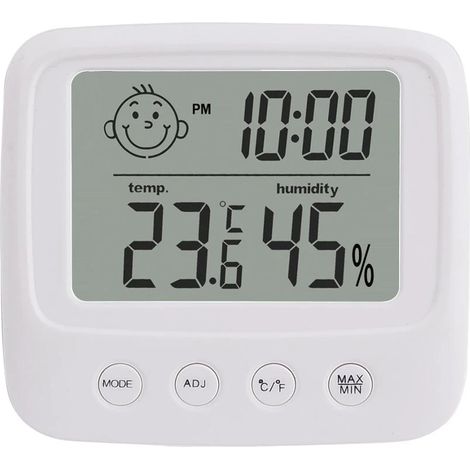[JAMAIS UTILISÉ]Capteur de température et humidité d'intérieur, écran LCD numérique, pratique, thermomètre, hygromètre, jauge, sans Contact (1/5)