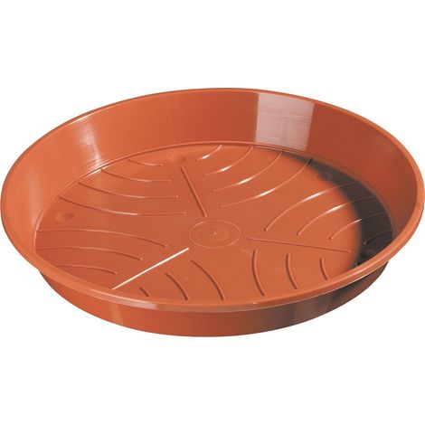 Geli – Soucoupe STANDARD – Terracotta, plastique PP, Ø 24 cm