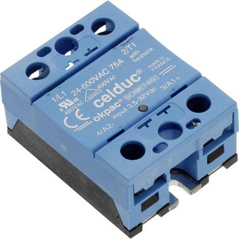 Celduc Relais à semi-conducteurs SO842974 25 A Tension de contact (max.): 275 V/AC, 275 V/DC à commutation au zéro de t
