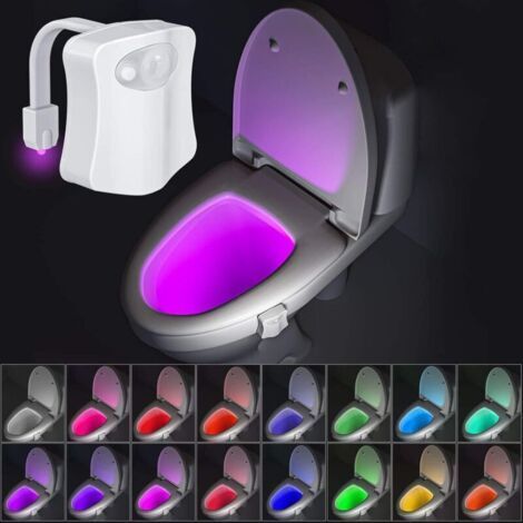 LED toilet seat lighting -16Colorful night light -Suitable for bathrooms - with sensor (1/5)