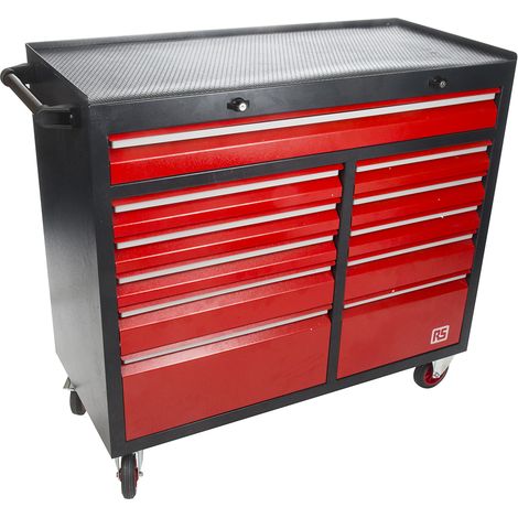 Servante RS PRO en Acier 11 tiroirs 985 x 1085 x 450mm ( Prix pour 1 ) (1/4)