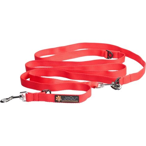 Correa ajustable JoQu® Classic roja de 250 cm para perros pequeños
