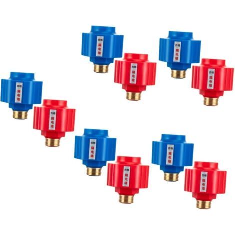 10 Pièces Pare-feu rouge et bleu raccord de cloison chauffage à gaz chauffe-eau dispositif de cloison de séparation antichoc cloison chauffe eau électrique cuivre Composant Fil