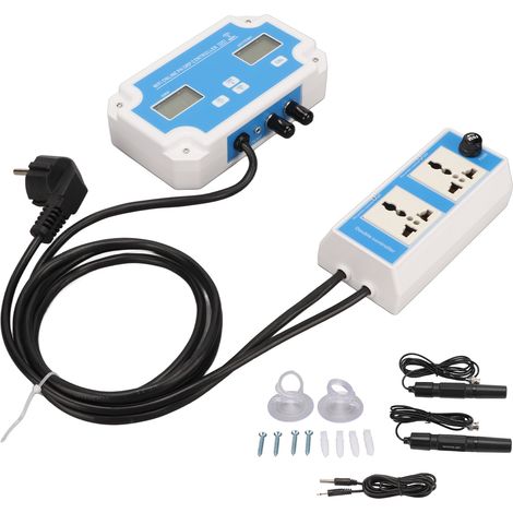 Compteur intelligent WiFi 3-en-1 pH/ORP/Température pour aquarium, compatible Tuya, contrôle via application, prise UE 230V. (1/5)