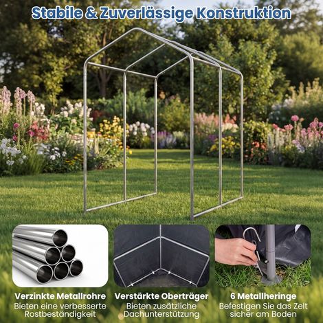 Heavy-Duty Portable Storage Shed with Roll-up Zipper Door-S (1/5)