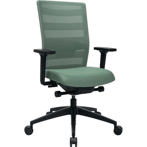 Sedia da ufficio con tecnologia sincronica, altezza regolabile da 450 a 570 mm, con braccioli, portata 110 kg (1/5)
