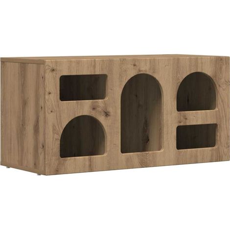 Maison Exclusive - Mobile TV Rovere artigianale 80 x 35 x 40 cm Legno multistrato
