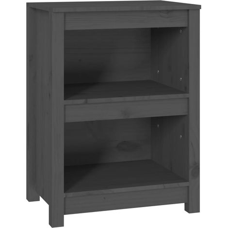 Maison Exclusive - Bücherregal Grau 50x35x68 cm Massivholz Kiefer