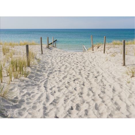 Art for the Home Outdoor Leinwandbild Garten Wanddeko - Beach Walk - 50x70cm (1/5)