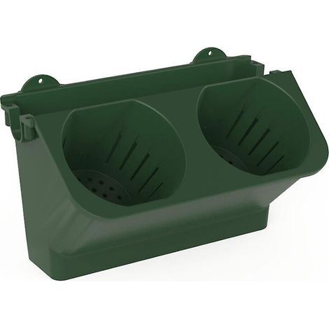 Maceta apilable de pared de color verde oscuro, macetas de plástico con autorriego, maceta colgante de pared para suculentas verticales, buena planta (1/5)