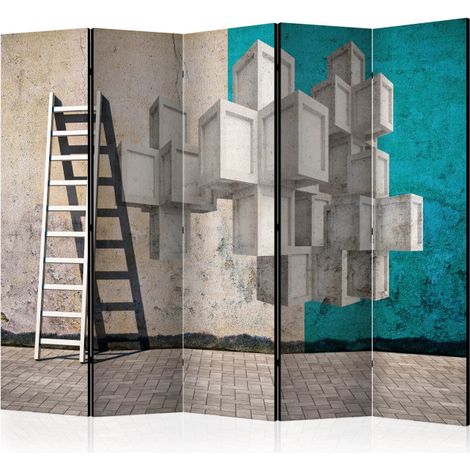 Paravent 5 Volets "Concrete Blocks" 172x225cm (1/2)