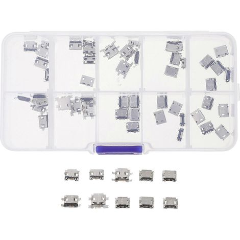 Connecteur micro USB pour réparation par soudure (lot de 50) (1/5)