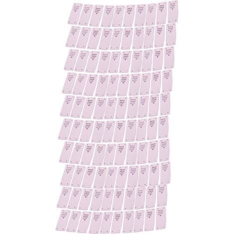 Étiquettes colorées, faites à la main avec des lettres, pliées et en relief, pour chapeaux, sacs et vêtements d'enfants. 100 étiquettes par paquet. (1/5)