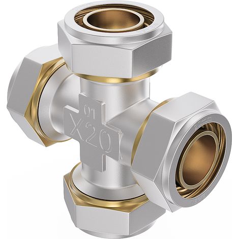 Mexen PEX-S Schraubvierwegstück PEX 16 x 16 x 16 x 16 - W97237-161616-00 (1/2)