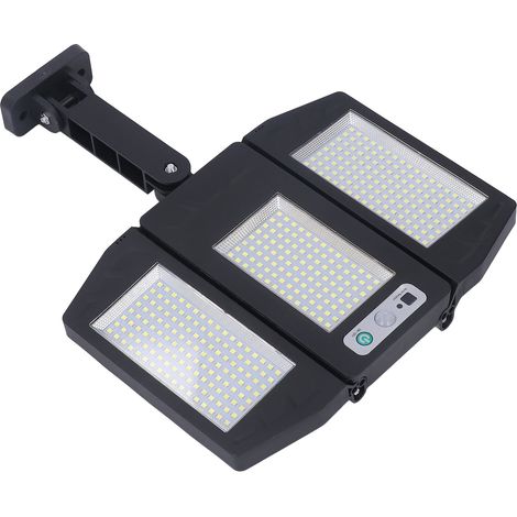 Lampe solaire extérieure étanche IP64, télécommandée, à large couverture et éclairage blanc, avec télécommande et étanchéité IP64. (1/5)
