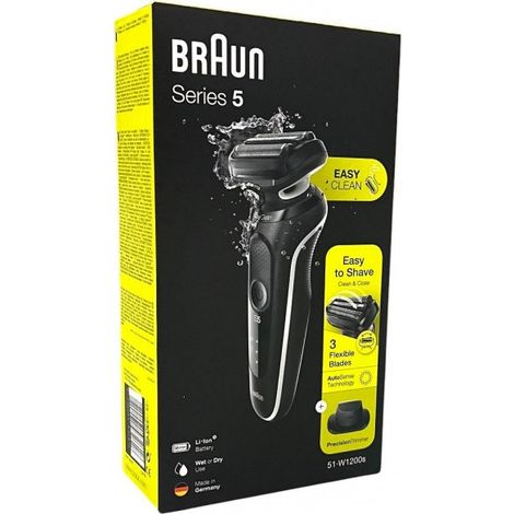 Braun Series 5 51-W1200s Wet & Dry Herrenrasierer schwarz / weiß"-"183146479