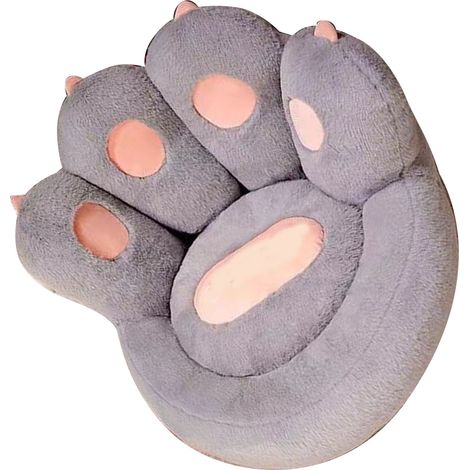 Coussin patte de chat style INS, coussin de chaise patte de chat kawaii, coussin d'assise mignon, coussin de canapé, coussin de sol, gris (1/5)