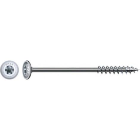 100 Vis Charpente Bois Tête Cylindrique Torx TSTAR + pointe 4CUT F/Partiel 6 x 120 mm - Zingué WIROX - D-Work
