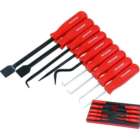 Neilsen 9pc Scraper Pick And Hook Set O Ring Gaskets Seals Remover Eva Foam Tray (1/2)