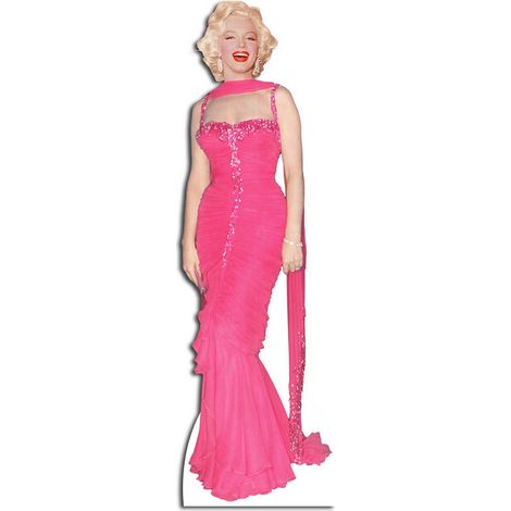 Figurine en carton 'Pink Robe du soir' Marilyn Monroe 181 cm (1/4)