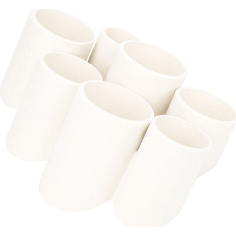 Boîte de rangement multifonctionnelle, étagère verticale ajourée avec 7 pots, pour salle de bain, cuisine, bureau, petits objets, blanc (1/5)