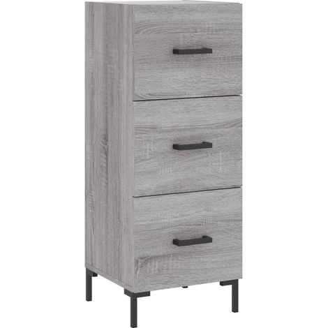 Credenza credenza cassettiera mobile contenitore organizer cucina soggiorno soggiorno Sonoma 34,5 x 34 x 90 cm derivati del legno grigio 020036326
