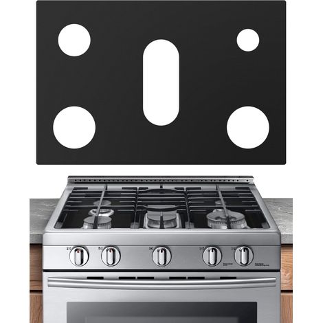Housse de protection en silicone pour cuisinière à gaz Samsung réutilisable, tapis de protection pour cuisinière à gaz avec trous, antiadhésif, lavable, garde la cuisinière propre, 62 x 41 cm