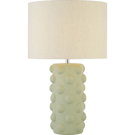 Searchlight Bobble Lampada da tavolo Sage con paralume bianco (1/3)