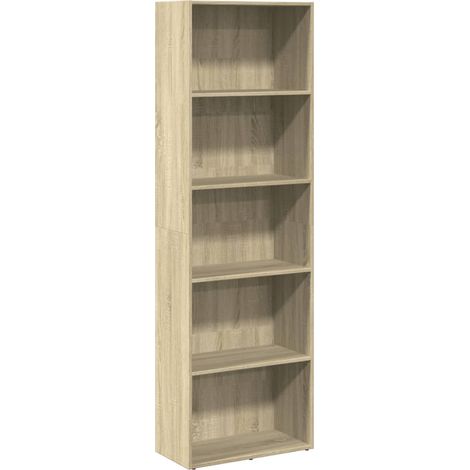 Bookcase Sonoma Oak 60x30x189 cm Engineered Wood vidaXL