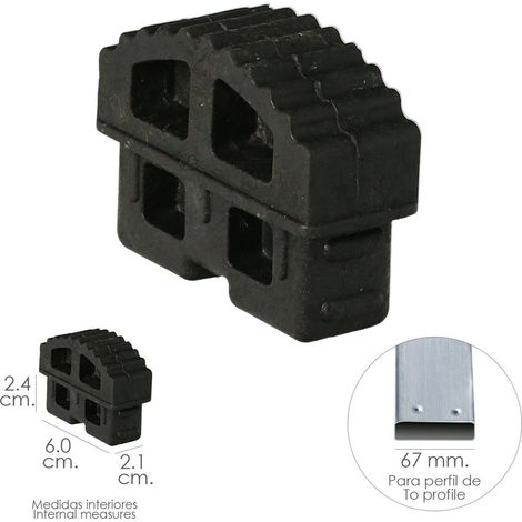 Terminale Telescopico per Scale Profilo 67 mm. Sezioni interne. versione 2019 (1/3)