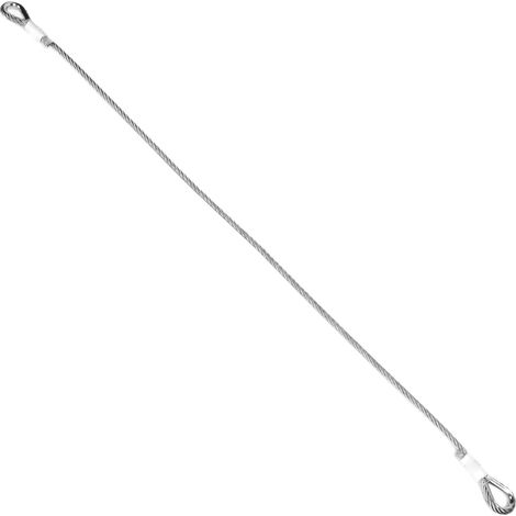 Câble de sécurité en acier 1M pour escalade, randonnée et voyage, double boucle résistant à 25kN, usage extérieur (1/5)