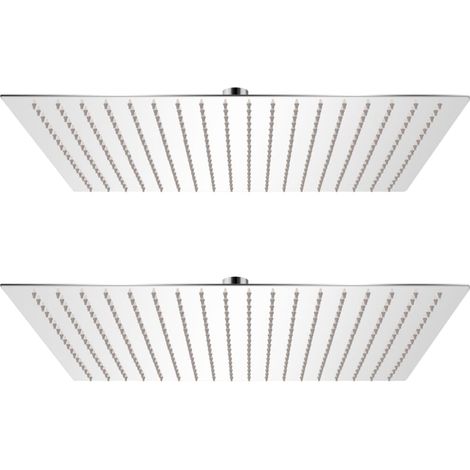 Cabezal de ducha efecto lluvia 2 uds acero inoxidable 50x50 cm (1/5)