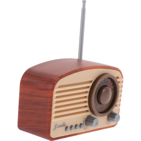 Mini Radio Vintage Modèle Rétro Décoratif pour Maison De Poupée Figurine Artisanale Mini Radio 1.73 X 0.87 X 0.79 Pouces Accessoire Réaliste pour Décoration Intérieure (1/5)