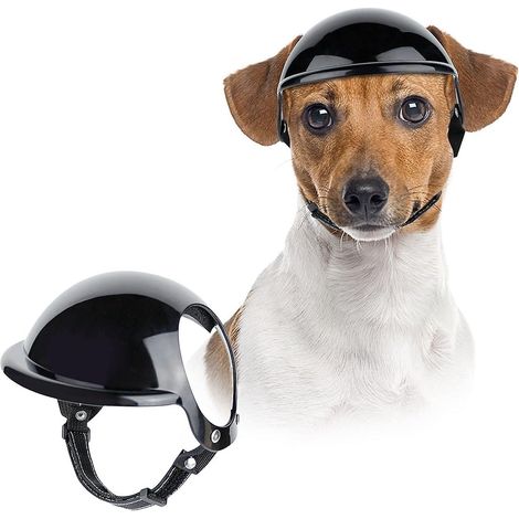 Casque pour animaux de compagnie avec ouverture pour les oreilles pour chiens - Équipement de protection pour la randonnée, le vélo et la conduite (1/5)