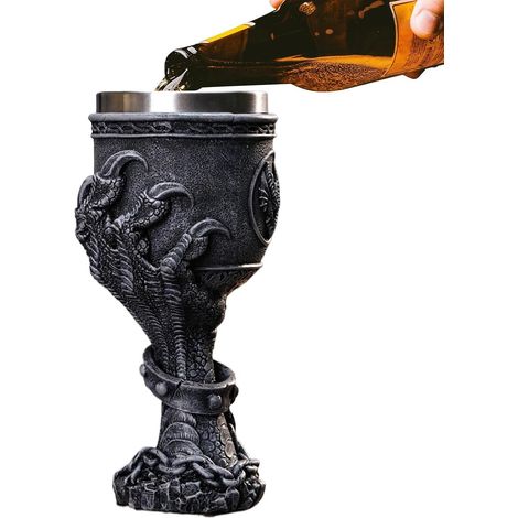 Verre À Bière Rétro Coupe Griffe De Dragon Style Gothique Décoration De Fêtes Vintage Verres Cadeaux Pour Père Voisin Oncle Grand-Père Copain (1/5)