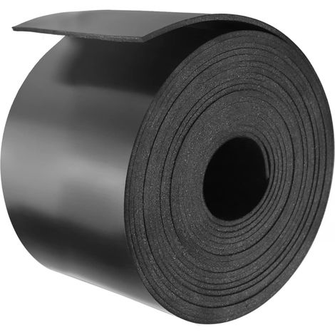 Bandes en Caoutchouc, Tapis Caoutchouc Néoprène, Feuille de Caoutchouc, 80 mm (l) x1.5 mm (D) x3 m (L) Plaque Caoutchouc, Rouleau Caoutchouc Solide pour Antidérapant, Anti-Vibration, Isolation (1/5)