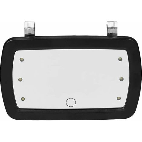 MINKUROW Auto Sonnenblende Spiegel Schminkspiegel Make-up Sonnencreme Schminkspiegel Auto Schminkspiegel Mit Sechs LED-Leuchten
