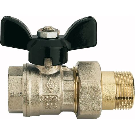 Valvola A Sfera Passaggio Totale, Femmina/Bocchettone A Farfalla Da 1/2" - Dn 15 - Pn30